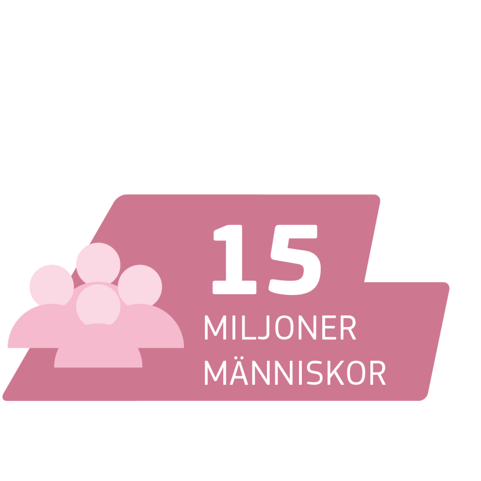 15 miljoner människor